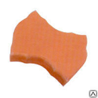 Плитка тротуарная 280*280*30, рисунок пазлы, оранжевая