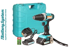 Дрель аккумуляторная Sturm! CD3620, 20В, 1BatterySystem, 32Нм, конусный патрон, 2х2.0Ач, кейс