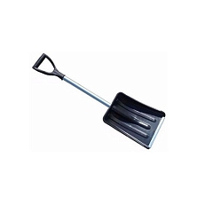 Лопата автомобильная пластиковая "Автовитязь" 280*370мм с алюм.черенком+ V ручка, черная