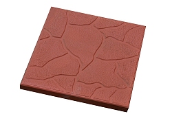 Плитка тротуарная 300*300*30, рисунок тучка, красная