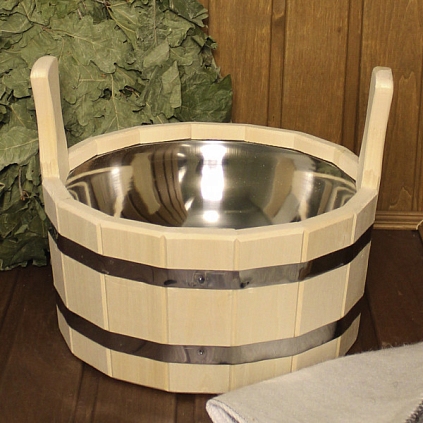 Шайка двуручная 6л с нержавеющей вставкой ШН-6 - №1