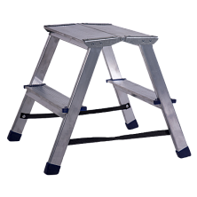 Стремянка алюминиевая двухсторонняя с мини-платформой 02 ступени