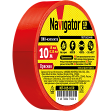 Изолента ПВХ 15мм (рул.10м) красн. NIT-B15-10/R Navigator 71230