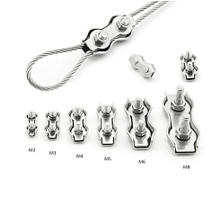 Зажим для стальных канатов двойной DUPLEX 4мм