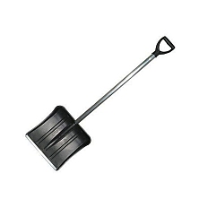 Лопата пластмассовая снеговая  "Витязь" 380*365 мм оцинк. планка с алюминиевым черенком