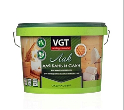 Лак акриловый для бань и саун 0,9кг ВГТ (Распродажа)