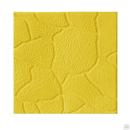 Плитка тротуарная 300*300*30, рисунок тучка, желтая - №1