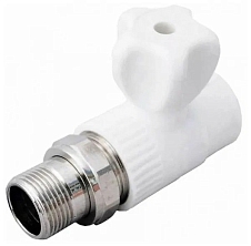 Кран PP-R радиаторный прямой нар рез 20 - 1/2 стандарт