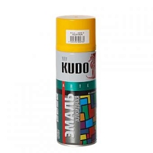 Эмаль-аэрозоль универсальная Желтая 520мл KUDO  KU-1013