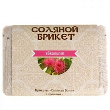 Соляной брикет "Соляная баня с листьями ЭВКАЛИПТА", 1,35 кг