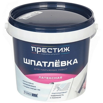 Шпатлевка латексная БЕЛАЯ 1,5кг Престиж (Распродажа) - №1