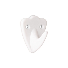 Крючок однорожковый пластм. белый КР1-9005