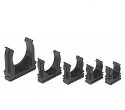 Держатель для труб (клипса) d20мм пластик черн. Ruvinil К01120Ч