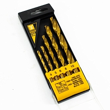 Набор сверл MosTek по металлу 4-10 мм (5 шт) HSS (W2 TiN)