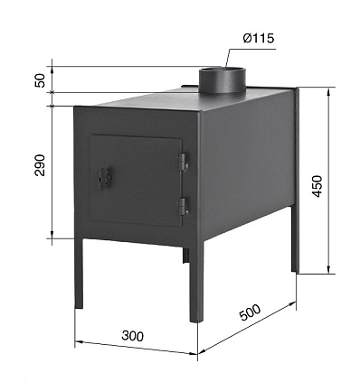 Печь отопительная Везувий "Мини" (распродажа) - №1