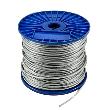 Трос стальной 3/4мм оцинкованный в оболочке ПВХ