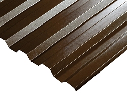 Профнастил С21 п/э коричневый RAL 8017 0,4*1065*2000мм