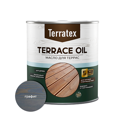Масло для террас Terratex ГРАФИТ 0,75л  - №1