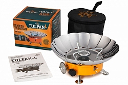 Мини газовая плита TULPAN-L (TM-450) с ветрозащитой, «Tourist»