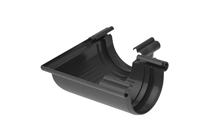 Угол желоба 90° ПВХ - графит - №1