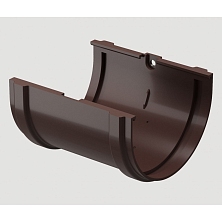 Соединитель желоба ПВХ VERAT коричневый