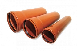 Труба  д=110(2,7)*2000 мм рыжая НПВХ SN2