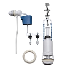 Арматура для бачка бок. подв, резьба пластик 1/2, кнопка 2-я хром (АБ-77,54(56), 14,3) Псков