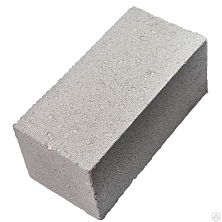 Блок (390*190*190) серый фундаментный полнотелый