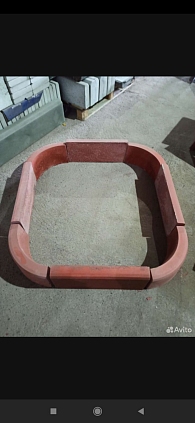 Бордюр тротуарный 500*210*70, красный - №1