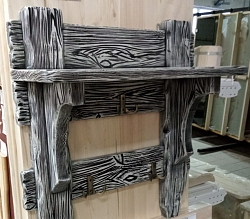 Вешалка "Уют" малая (массив сосны) цвет бело-черный