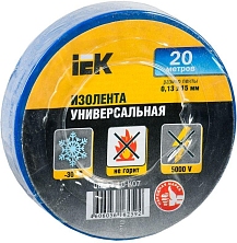 Изолента ПВХ 0.13х15мм (рул.20м) син. IEK UIZ-13-10-K07