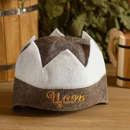 Шапка для бани "Корона царь" МИКС - №1