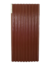 Композитный лист COMPOGLASS КРИСТАЛЛ волна СВ-38, коричневый RAL 3009, глянцевый, 0,8 мм, 760х1950 м