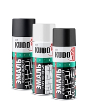 Эмаль-аэрозоль универсальная Белая глянцевая 520мл KUDO  KU-1001