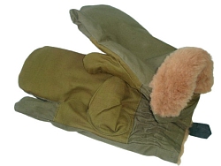 Рукавицы 3-х палые, натуральный мех