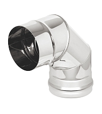 Колено нерж. (AISI 430/0,8мм) 90* 3-х секц. д.120