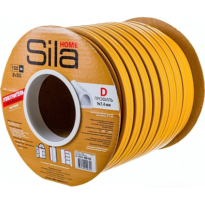 Уплотнитель SILA HOME D-профиль, белый - №1