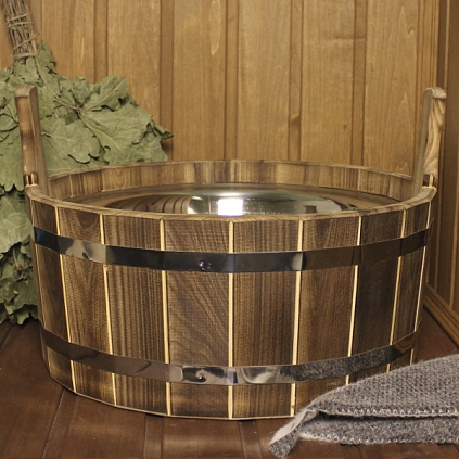 Шайка двуручная 15л с нержавеющей вставкой Добрыня - №1