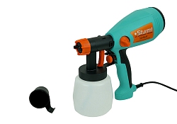 Краскопульт Sturm! SG9641, 400Вт, 700мл/мин, 35DIN/с, HVLP, сопло 2.8мм, 0.8л