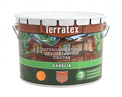 Деревозащитный состав Terratex KARELIA КАЛУЖНИЦА 9л (Распродажа) - №1