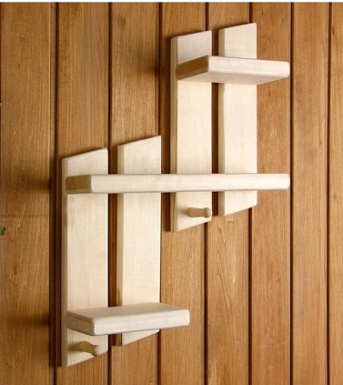 Полка "Ступенька" 2 крючка - №1