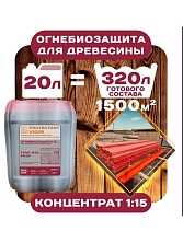 Огнебиозащита 2гр концентрат 1:15 Protectant Vigor Fire bio Prof  20л