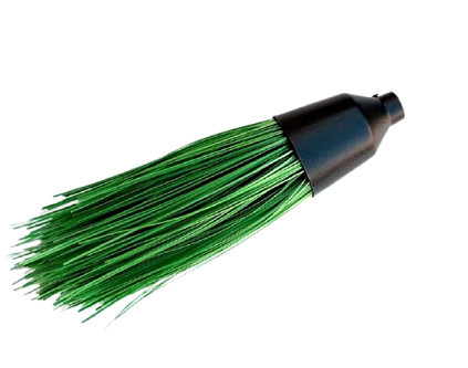 Метла пластмассовая круглая 3 кольца б/ч - №1