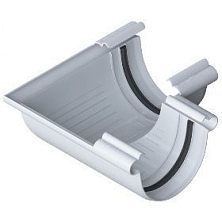 Угол желоба 90° ПВХ - бел.