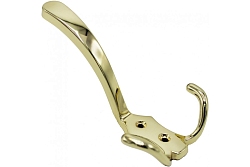 Крючок большой 3 рожка ЗОЛОТОЙ МЕТАЛЛИК
