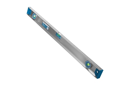 Уровень 2000мм алюминиевый скелетный, 2 глазка+ 1 поворотный на 360, магн.лента, линейка(Распродажа) - №1