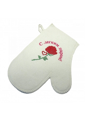 Рукавица "С легким паром!" (роза) - №1
