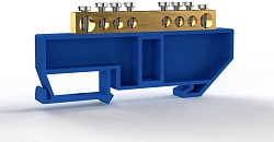 Шина нулевая на DIN-изоляторе 6х9мм 8 отвер. латунь TOKOV ELECTRIC TKE-BCB-69-8-DIN/N