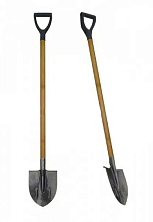 Лопата ЛКО рельсовая сталь с черенком в/с, V ручка