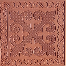 Плитка тротуарная 300*300*30, рисунок орнамент, коричневая